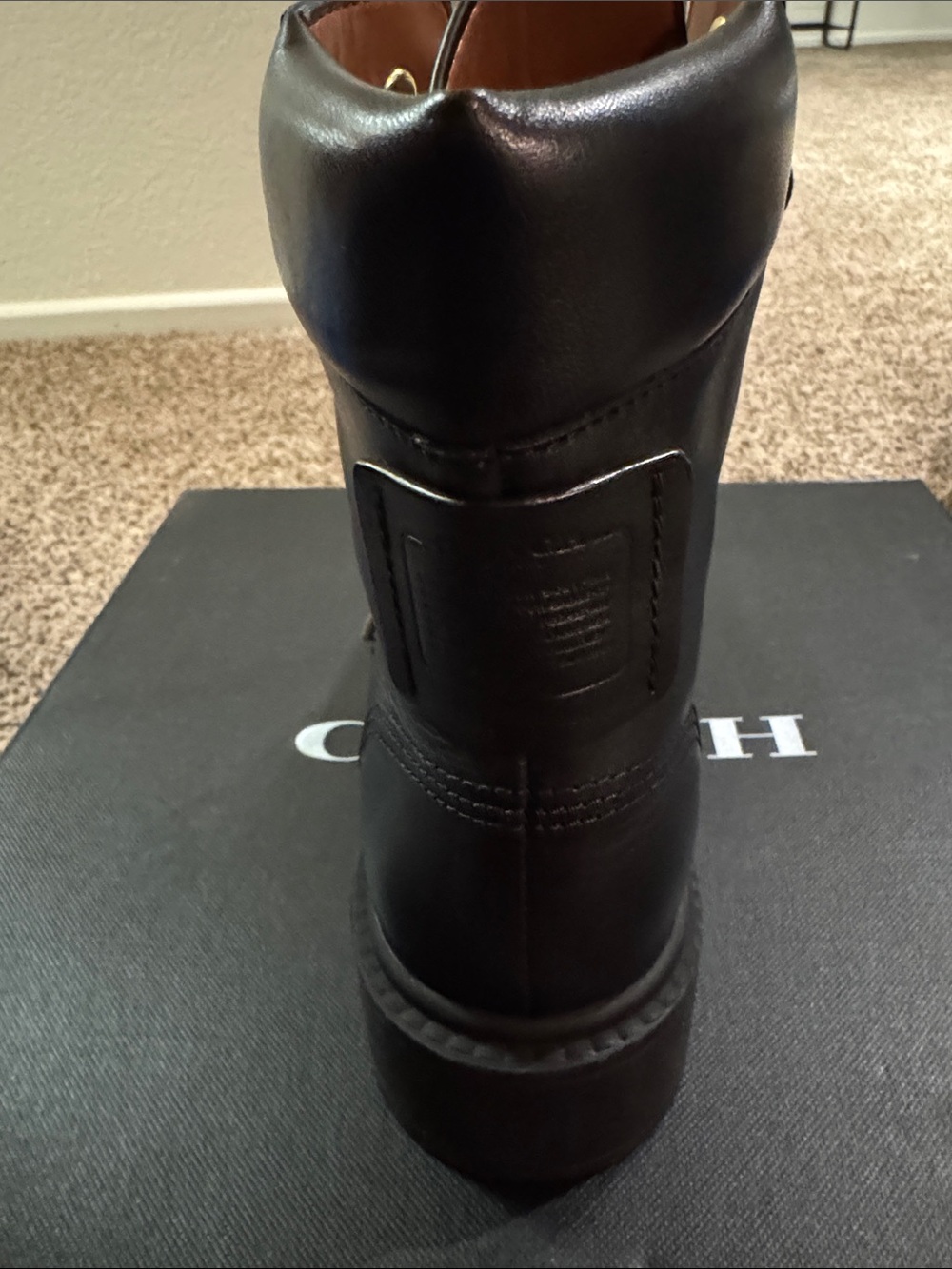 Coach Lorimer Leather Combat boot W 9.5 - Picture 4 of 6